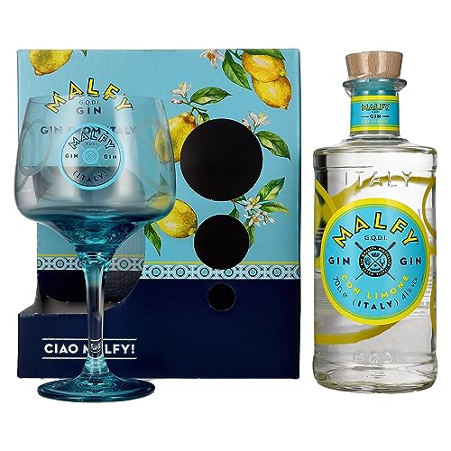 Malfy Gin CON LIMONE 41Prozent Vol. 0,7l in Geschenkbox mit Glas von Malfy