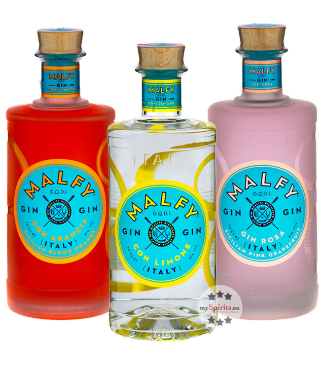 Malfy Gin Set mit Arancia, Rosa & Limone (41 % Vol., 2,1 Liter) von Malfy Gin
