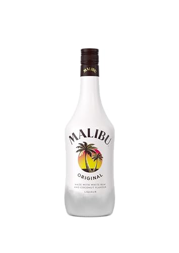 Malibu Caribbean Rum – Fruchtiger Likör auf Rum-Basis mit natürlichem Kokosaroma – Leichte Spirituose, ideal für Longdrinks oder Cocktails – 1 x 1 l von Malibu