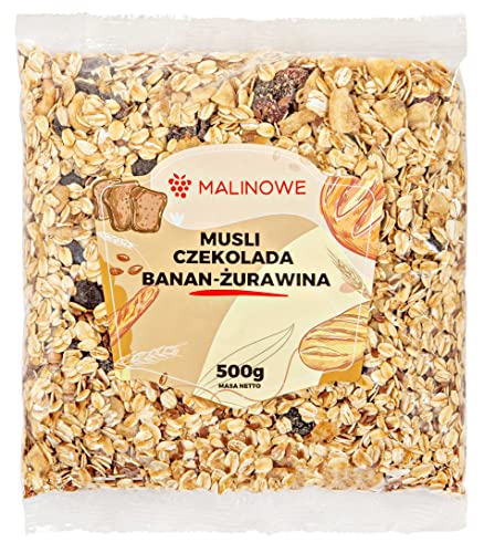 Malinowe Bananen-Schokolade-Cranberry-Müsli 500g von Malinowe
