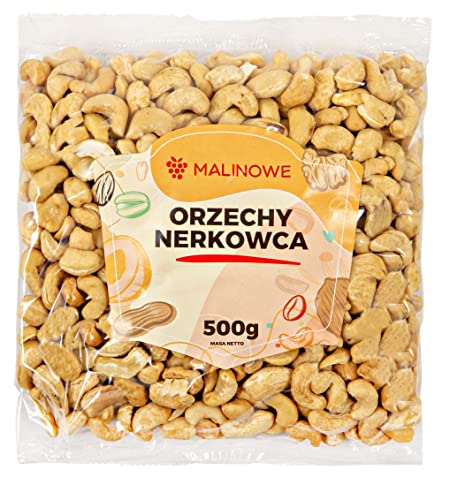 Malinowe Cashewnüsse 500g ganze Nüsse ungesalzen von Malinowe