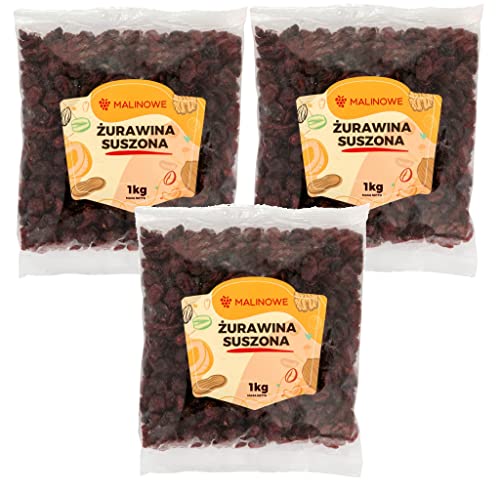 Malinowe Cranberry getrocknet Preiselbeeren gesüßt 3x1kg von Malinowe