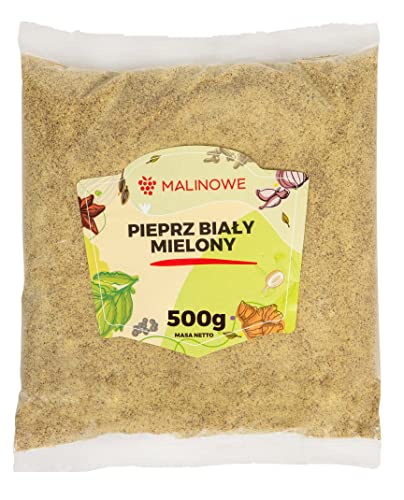 Malinowe GEMAHLENER WEISSER PFEFFER 500g Zarten Geschmack von Malinowe