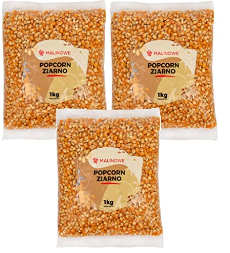 Malinowe Körner-Popcorn 3x1kg Popcorn Mais von Malinowe