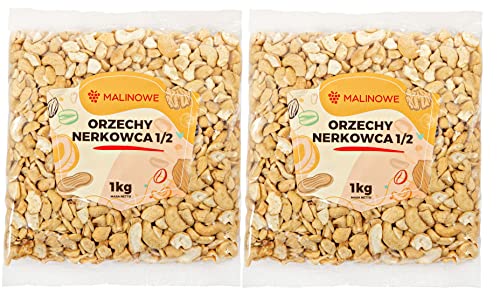 Malinowe Cashewnüsse halbiert/Stück 2x1kg Natürlich von Malinowe