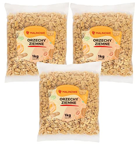 Malinowe Erdnüsse 3x1kg Erdnusskerne trocken geröstet ungesalzen Malinowe Erdnüsse 3x1kg Erdnusskerne trocken geröstet ungesalzen von Malinowe