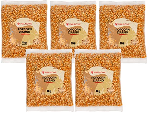 Malinowe Körner-Popcorn 5x1kg Popcorn Mais von Malinowe