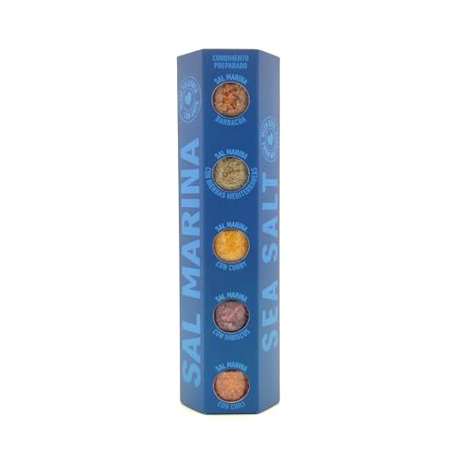 GLOSA MARINA - Sal Marina Gourmet Salze, Meersalz mit Gewürzen aus Mallorca das ideale Gewürze Geschenkset Salzset (5x50g) von GLOSA MARINA