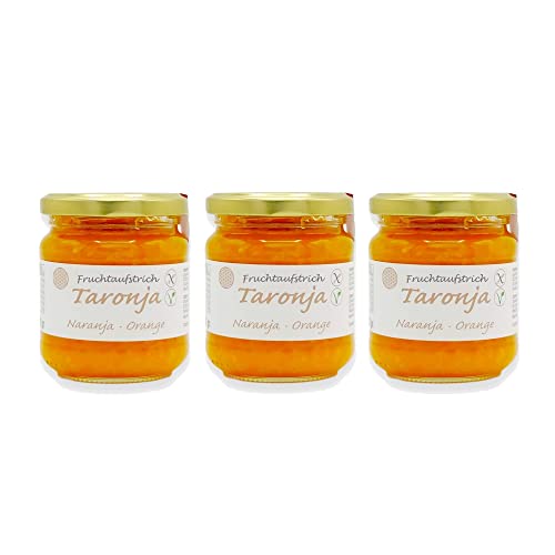 MALLORCA GUSTO - TARONJA 3 Gläschen mit leckerem, handgemachtem Orangen Fruchtaufstrich aus Mallorca Spanien (3x212g) von MALLORCA GUSTO