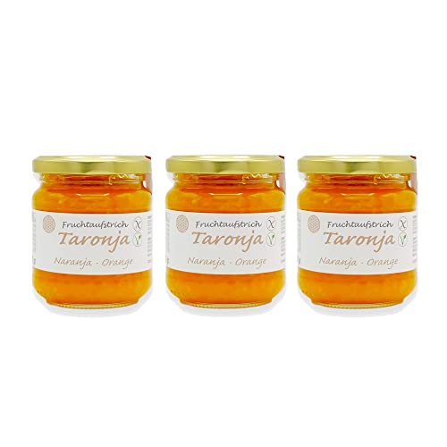 MALLORCA GUSTO - TARONJA 3 Gläschen mit leckerem, handgemachtem Orangen Fruchtaufstrich aus Mallorca Spanien (3x212g) von Mallorca