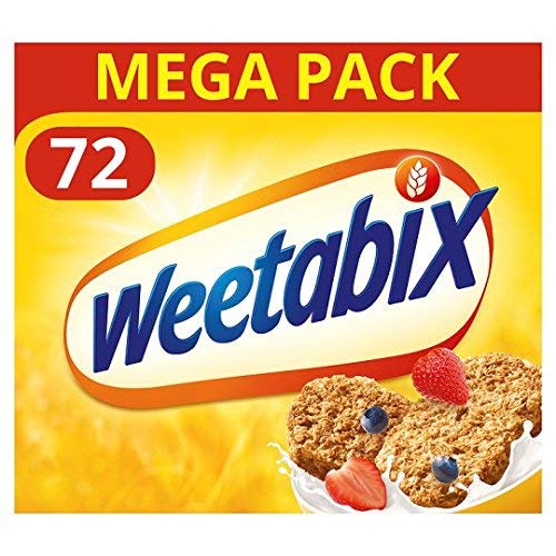 Weetabix Mega Pack 72 100% Vollkorn, Ballaststoffarm, Zucker- und Salzarm von Mallx