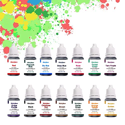 Maloftars Lebensmittelfarbe Gel 14er Set Hochkonzentrierte Lebensmittelfarben Gel zum Backen, Dekorieren, Fondieren und Kochen 12,5g pro Flasche Maloftars Lebensmittelfarbe Gel 14er Set Hochkonzentrierte Lebensmittelfarben Gel zum Backen, Dekorieren, Fondieren und Kochen 12,5g pro Flasche von Maloftars
