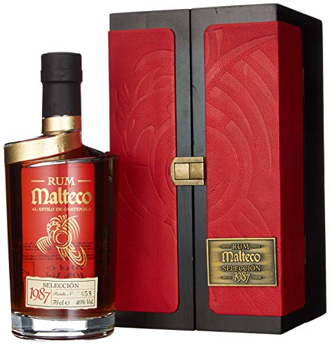 Malteco Rum I Seleccion 1987 Wooden Box I 700 ml I 40 % Volume I Limitierte Jahrgangsabfüllung von Malteco