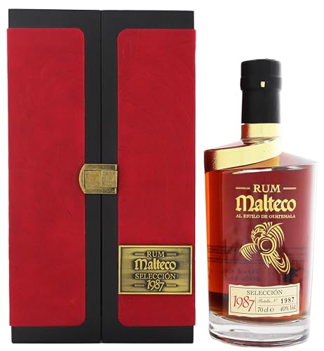 Malteco Rum I Seleccion 1987 Wooden Box I 700 ml I 40 % Volume I Limitierte Jahrgangsabfüllung von Malteco