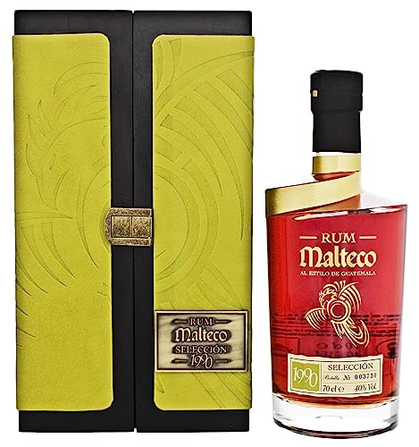 Malteco Rum I Seleccion 1990 Wooden Box I 700 ml I 40 % Volume I Limitierte Jahrgangsabfüllung von Malteco