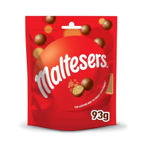 Maltesers Schokokugeln mit luftigem Knusperkern, Schokolade Snack, 1 Packung (1 x 93g) von Maltesers