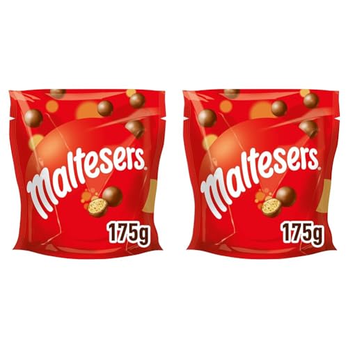 Maltesers Schokokugeln mit luftigem Knusperkern, Schokolade Snack, 1 Packung (1 x 175g) (Packung mit 2) von Maltesers