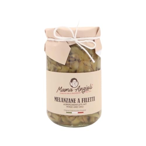 Auberginenfilets mit Minze und Chili/Filetti di melanzane, mentuccia selvatica e peperoncino piccante 280g von Mama Angioli