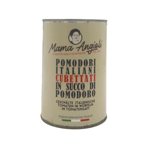 Mama Angioli Geschälte italienische Tomaten in Würfeln/Cubetti latta EO 500g Mama Angioli Geschälte italienische Tomaten in Würfeln/Cubetti latta EO 500g von Mama Angioli