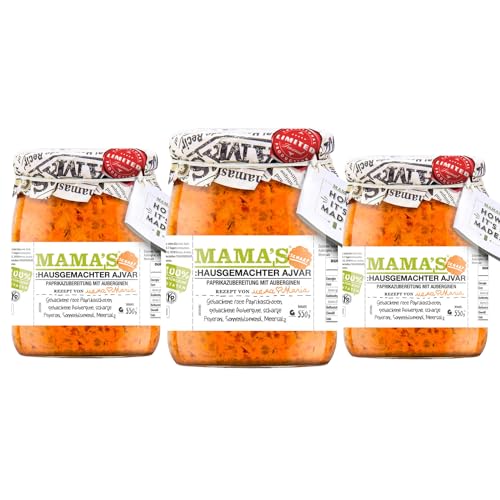 3pack Variation - 3x Ajvar scharf 550g 3pack Variation - 3x Ajvar scharf 550g von Mama's Food