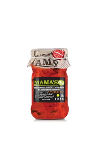 Mama’s Food Salsa Mild 290g - Geröstete Paprika-Salsa mit Basilikum und Knoblauch von Mama's Food