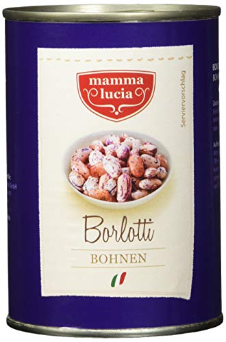 Mamma Lucia Borlotti Bohnen, 12er Pack (12 x 400g) von Mamma Lucia