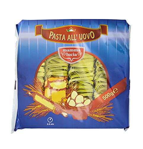 mamma lucia Pasta Tagliatelle all´uovo con spinachi, 6mm breit, 5er Pack (5 x 500 g) von Mamma Lucia