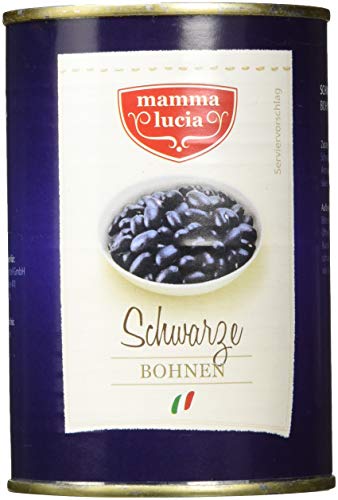 mamma lucia Schwarze Bohnen, 12er Pack (12 x 425 ml) von Mamma Lucia
