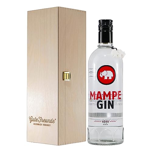 Mampe Dry Gin 0,7L mit Geschenk-Holzkiste von Mampe