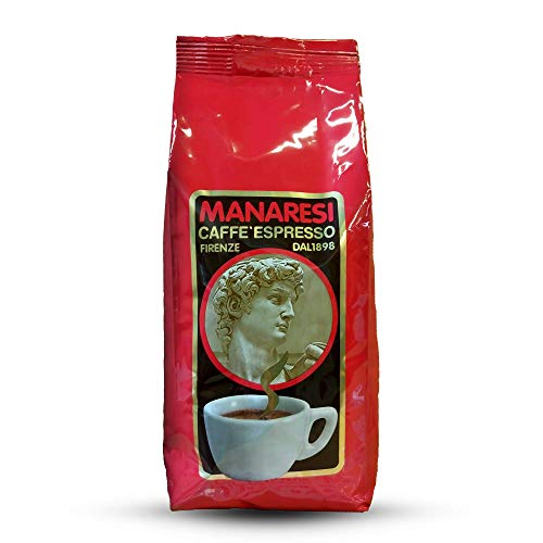 Manaresi Kaffee Rosso Bohnen, 1er Pack (1 x 1 kg) von Manaresi
