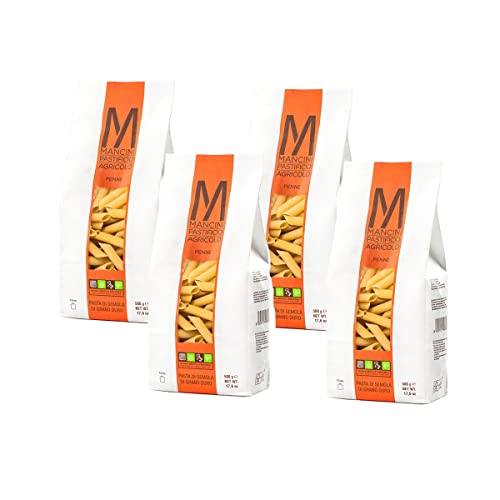 Mancini Pastificio Agricolo - Penne 2 kg (4 Packungen à 500 g) von Mancini Pastificio Agricolo