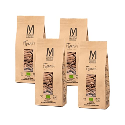 Mancini Pastificio Agricolo - Penne Smooth Turanici Körner 2 kg (4 Packungen à 500 g) von Mancini Pastificio Agricolo