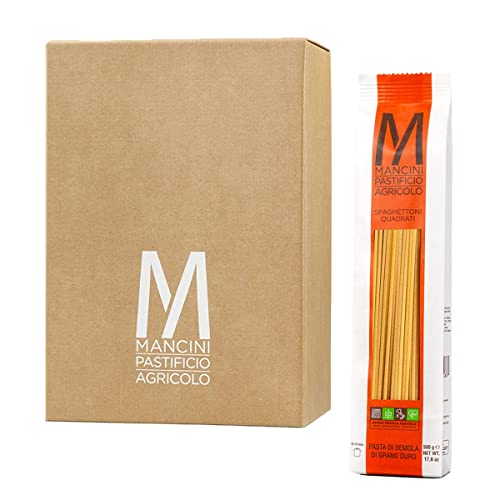 Mancini Pastificio Agricolo - Quadratische Spaghettoni 500 gr - Karton mit 12 Packungen von Mancini Pastificio Agricolo