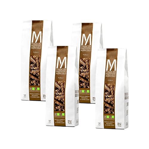 Mancini Pastificio Agricolo - Vollkornfusilli 2 kg (4 Packungen à 500 g) von Nuvial