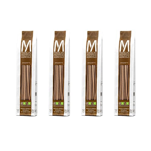 Mancini Pastificio Agricolo - Vollkornspaghetti 2 kg (4 Packungen à 500 g) von Jlwiy