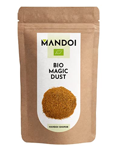 Mandoi BIO Magic Dust Gewürzmischung, 100g Rub Grillgewürz aus ökologischer Landwirtschaft für BBQ, Grillen, Marinaden, Kontrollstelle DE-ÖKÖ-005 von Mandoi