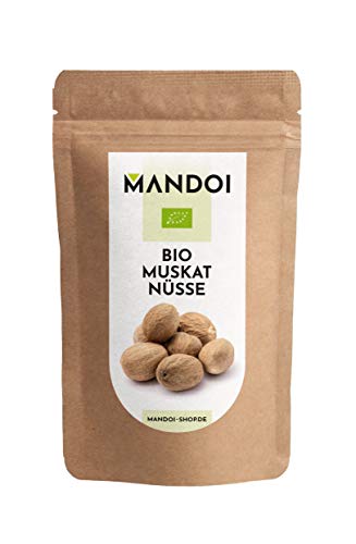 Mandoi BIO Muskatnuss 12 Stück, Muskat Nuss aus Sri Lanka. Muskatnüsse ganz, organic Nutmeg von Mandoi