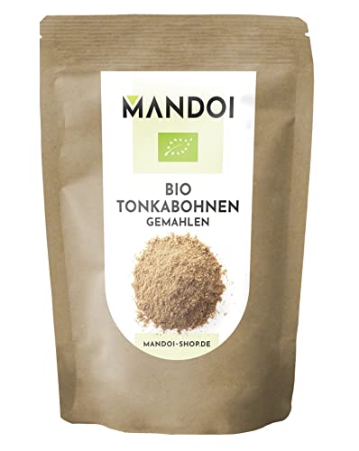 Mandoi BIO Tonkabohne gemahlen 50g, feinstes Tonka Bohnen Pulver aus Brasilien zum Backen von Mandoi