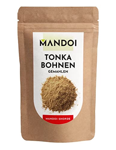 Mandoi wilde Tonkabohne gemahlen 25g, feinstes Tonka Pulver. Premium Tonkabohnen aus Brasilien von Mandoi