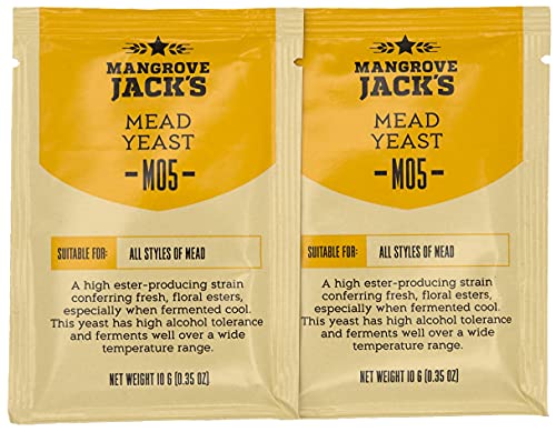 2x Honigwein Hefe - 10g/17L - Mangrove Jack's - Trocken Methefe - | Metwein | Weinhefe | Hefe Weißwein und Rotwein 2x Honigwein Hefe - 10g/17L - Mangrove Jack's - Trocken Methefe - | Metwein | Weinhefe | Hefe Weißwein und Rotwein von Mangrove Jack's
