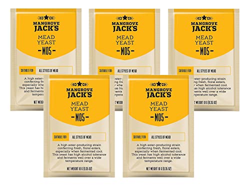 5x Mangrove Jack's Craft Series Mead Yeast M05 (10g) by Mangrove Jack von Mangrove Jack's