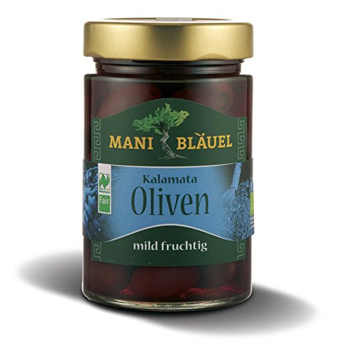 Mani Bläuel® - Kalamata Oliven in Lake, Bio - 180g - 6er Pack von Mani Bläuel