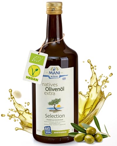 MANI - Olivenöl Flasche 1l BIO preisgekrönt aus Griechenland - Olivenöl Nativ Extra kalt extrahiert Güteklasse 1 MANI - Olivenöl Flasche 1l BIO preisgekrönt aus Griechenland - Olivenöl Nativ Extra kalt extrahiert Güteklasse 1 von MANI