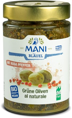 Grüne Oliven al naturale, Koriandersam&ros.Pfeffer 1 x 205 gr von Mani Bläuel