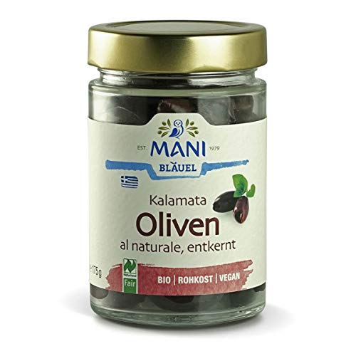 Mani Bläuel - MANI Kalamata Oliven al naturale entkernt bio - 175 g + 6er Pack von Mani Bläuel