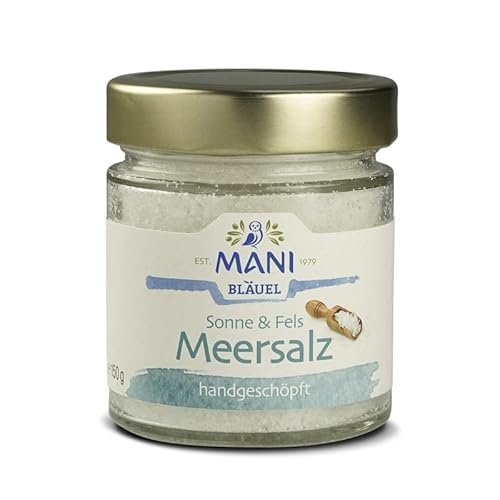 Mani Bläuel Sonne & Fels Meersalz, handgeschöpft 150g Glas von Mani Bläuel