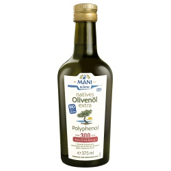 Olivenöl mit 500 mg/kg Polyphenolen, nativ extra von Mani Bläuel