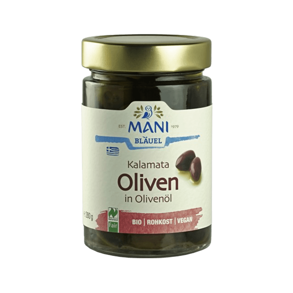 Bio Kalamata Oliven in Olivenöl von Mani