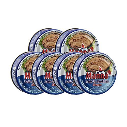 Manná Paté de Sardinha Picante - Scharfe Sardinenpastete aus Portuga, 6er Pack (6 x 65g) von Manná