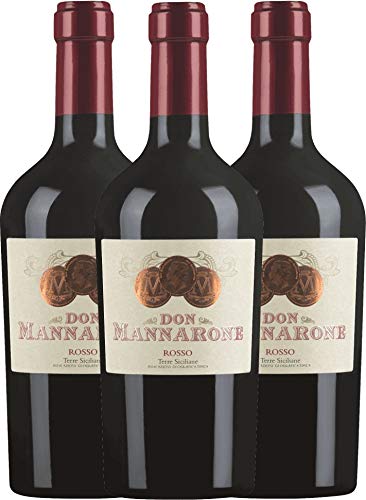 Don Mannarone Rosso Terre Siciliane von Mánnara - Rotwein 3 x 0,75l 2020 VINELLO - 3er - Weinpaket inkl. kostenlosem VINELLO.weinausgießer Don Mannarone Rosso Terre Siciliane von Mánnara - Rotwein 3 x 0,75l 2020 VINELLO - 3er - Weinpaket inkl. kostenlosem VINELLO.weinausgießer von Mánnara
